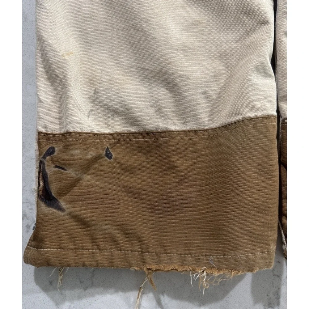 Carhartt Bib Overalls Mens 38x36 Brown Duck Canvas Insulated Workwear R41 BRN